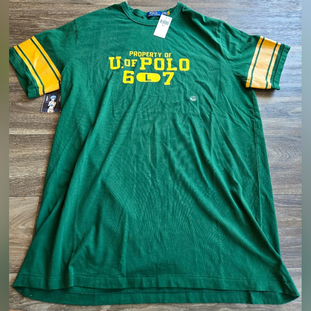 Polo Ralph lauren U Of Polo Varsity Football Graphic T Shirt XLT